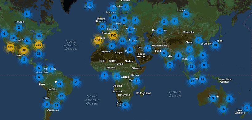 Google Map of GeoIP exploit attempts