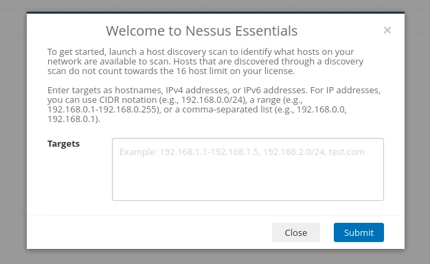 nessus welcome to management console 