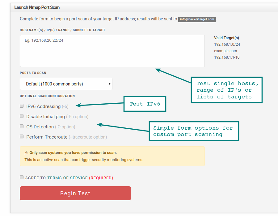 Online Port Scanner Powered by Nmap