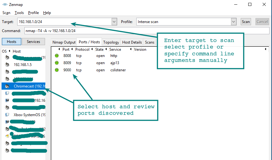 difference between zenmap and nmap