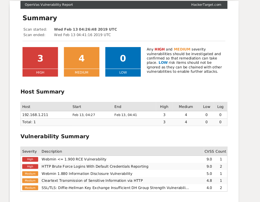 OpenVAS Vulnerability Scanner Online HackerTarget com