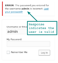 confirm valid users with the login form